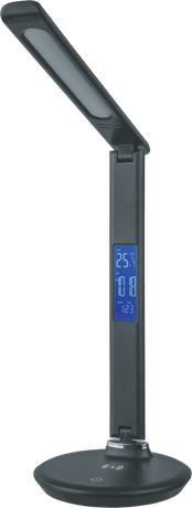Светильник светодиодный настольный 80 322 NDF-D044-8W-MK-BL-LED 8Вт 2700/4000/6000К 300лм сенсор USB ЖК дисплей (дата/время/будильник/температура) на основании черн. Navigator 80322