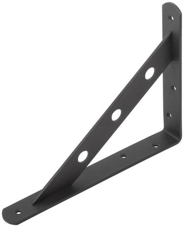 Уголок-кронштейн усиленный 200х150мм черн. КУРС 66104