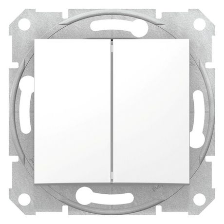 Механизм переключателя проходного 2-кл. СП Sedna 10А IP20 (сх. 6+6) 250В бел. SchE SDN0600121 APC