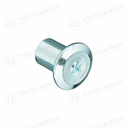 Гайка-втулка плоская оцинк. М6х12мм (4 шт) - пакет Tech-Krep 127415