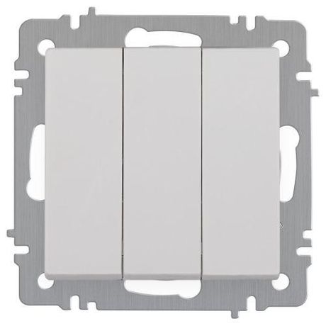 Выключатель трехклавишный, в рамку (скрытого монтажа) бронза 10А 250В винтовые зажимы Intro Accent 6-106-01 - Б0063531 ЭРА