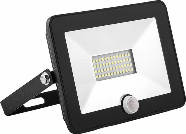 Прожектор светодиодный SFL80-20 с встроенным датчиком 2835SMD 20W 6400K AC220V/50Hz IP65, черный в компактном корпусе | 29522 SAFFIT FERON