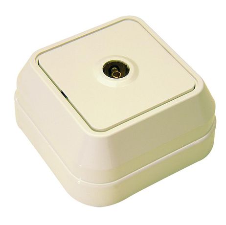 Розетка телевизионная концевая крем. Makel 45227