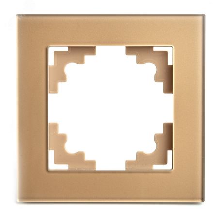 Рамка 1-местная, стекло, серия Катрин, GFR00-7001-08, золото | 49032 STEKKER FERON GFR00-7001-08