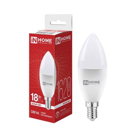 Лампа светодиодная LED-СВЕЧА-VC 18Вт свеча 4000К E14 1620лм 230В IN HOME 4690612065304 IN HOME арт. 4690612065304