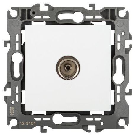 Розетка телевизионная одиночная TV 1-м Эра12 12-3101-01М бел. матов. Эра Б0065711