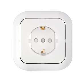 Розетка 1-м СП 16А IP20 с заземл. защ. шторки бел. Bylectrica РС16-371