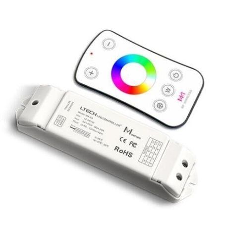 Контроллер для светодиодной ленты 12-24V IP20 135x30x20 мм c пультом, 4CH 240/480W(12V/24V) (LTECH) RGBW - M4+M4-5A VARTA