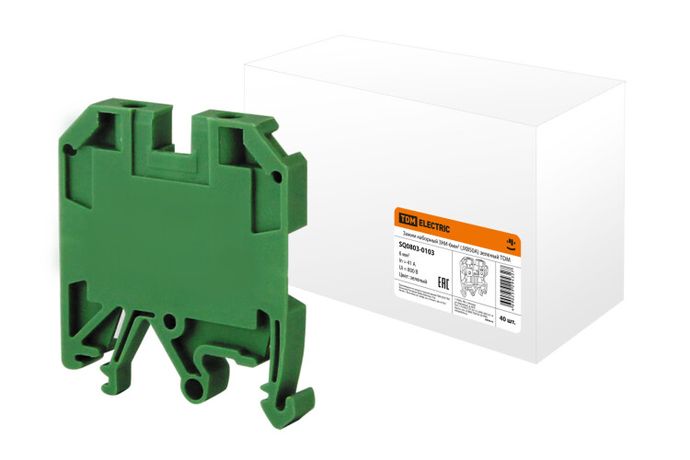 Зажим наборный ЗНИ-6мм2 (JXB50А) зеленый | SQ0803-0103 TDM