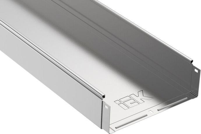 Лоток крашенный неперфорированный 400х100 L3000 сталь 1.2мм ИЭК CLNK10-100-400-3 IEK