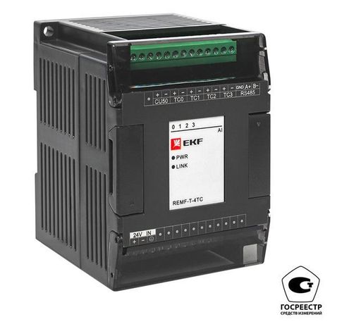 Модуль ввода термопар REMF 4 PRO-Logic (с поверкой) EKF REMF-T-4TC-V