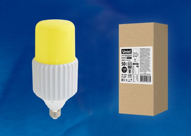 Лампа светодиодная LED-MP200-50W/4000K/E27/PH ALP06WH LED мощная, удаленный люминофор. 4000К | UL-00004064 Uniel