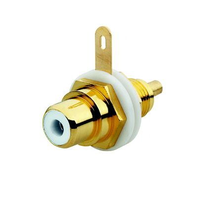 Разъём RCA/CINCH (колокольчик/тюльпан), диапазон от 20 Гц до кГц, цвет белый | 0230-0-0451 2CKA000230A0451 ABB
