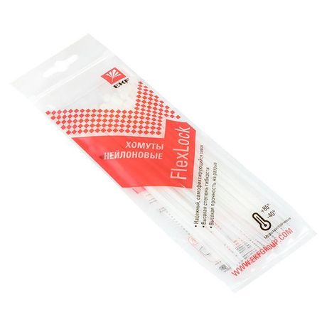 Хомут P6.6 стандартный (б), 2.5x160 (100шт) FlexLock PROxima | plc-fl-ctsw-2.5x160 EKF