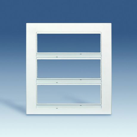 Накладка трехрядная с суппортами на 24 узких модуля S82C белый - 82852-30 Simon