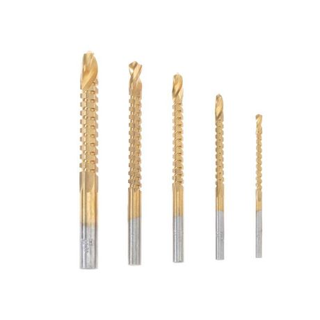 Набор cверл-фрез по металлу 3-4-5-6-8мм, HSS, ТИТАН, цилиндрический хвостовик, 5 шт. | KR-91-0585 Kranz