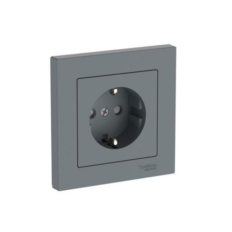 Розетка AtlasDesign 16А с заземл. защ. шторки быстрозажим. клем. в сборе грифель SE ATN000744S APC