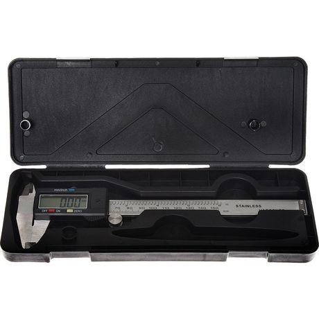 Штангенциркуль металлический с электронным отсчетом 150 мм / 0.02 - 19856 РОС
