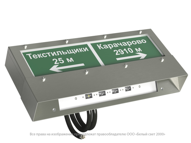 Указатель аварийный светодиодный BS-CORVET-10-D2-ELON V01 1,5Вт IP65 централизованный накладной | a26795 Белый свет