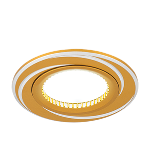 Светильник точечный под лампу ДВО GU5.3 1х35 Вт 170-260В IP20 120х78 мм монт d60 Золотой Aluminium Gauss - AL015