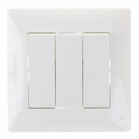 Выключатель 3-кл. СП Bravo 10А IP20 250В механизм матов. бел. GUSI С10В3-041