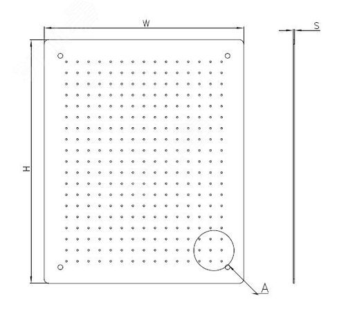 Панель монтажная перфорированная 450х450 для шкафов EMW высота/ширина 500 и - EMW-MP-500.500 ЦМО