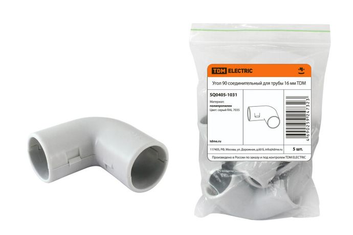 Угол 90 соединительный для трубы 16 мм (5шт) - SQ0405-1031 TDM