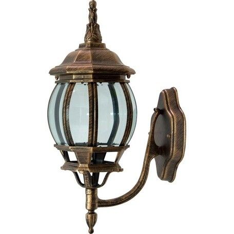 Светильник садово-парковый 8101 100W 230V E27 160*195*420мм черное золото | 11244 FERON чер/зол