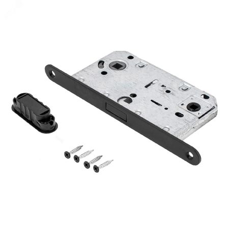 Защёлка Аллюр АРТ ML 96WC-50 BL матовый черный ХЕДЕР с фиксатором МАГНИТНАЯ - 14131 ПТК