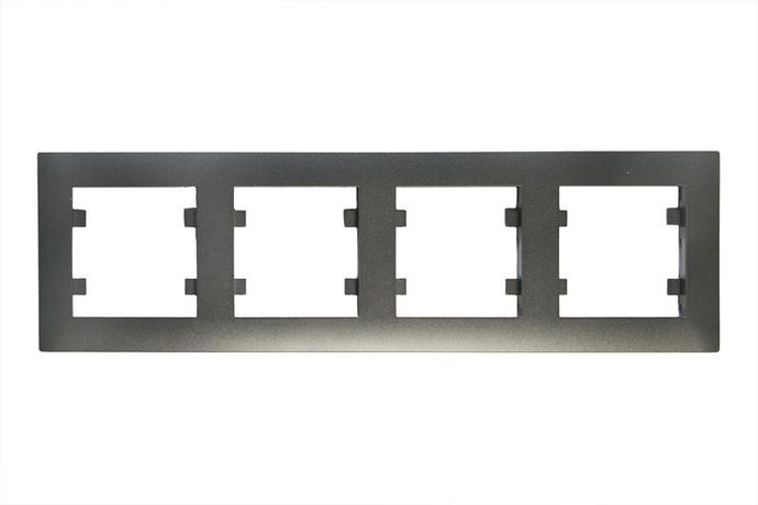 Рамка 4-м Karea RIZZ STAR дым. металлик Makel 88050704