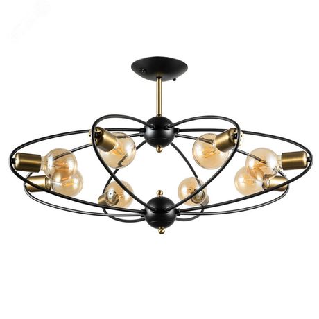 Люстра потолочная GLASGOW E27 8х40Вт Металл Чёрный - A1963PL-8BK Arte Lamp