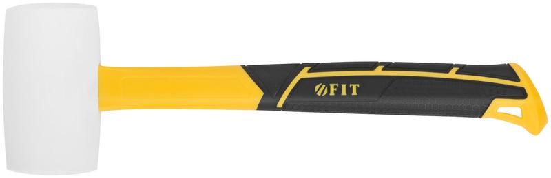 Киянка резиновая белая, фиберглассовая ручка 50 мм ( 340 гр ) - 45517 РОС