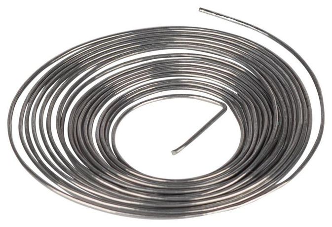 Припой с канифолью для пайки ПОС 61 трубка Ø 0.8 мм, спираль 2м | Б0061081 ЭРА