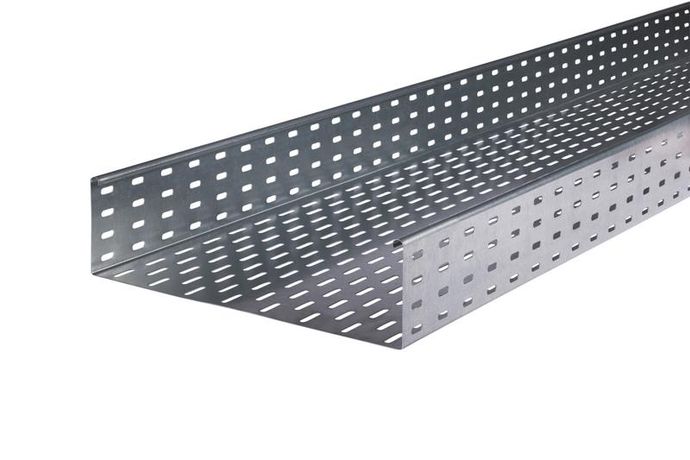 Лоток листовой кабельный LKS 160 FT RU, 110х600х3000 мм, S=0,9 перфорированный, сталь, горячее оцинкование - 6837610 OBO Bettermann