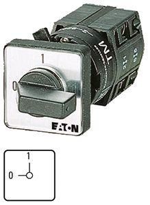 Выключатель , 1P Iu = 10A, 0-1 Пол. 90 °, 30x30 мм переднее крепление в отверстия 22мм, TM-1-8290/EZ - 000693 EATON