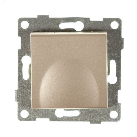 Механизм розетки 1-местн. с/з с з/ш и крышкой СП Ugra 16А IP20 250В шампань GUSI С11Р91-027