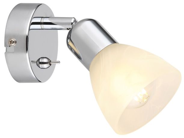 Светильник настенно-потолочный спот Keila 7051-701 1 х Е14 40 Вт поворотный с выключателем | Б0054678 Rivoli ЭРА