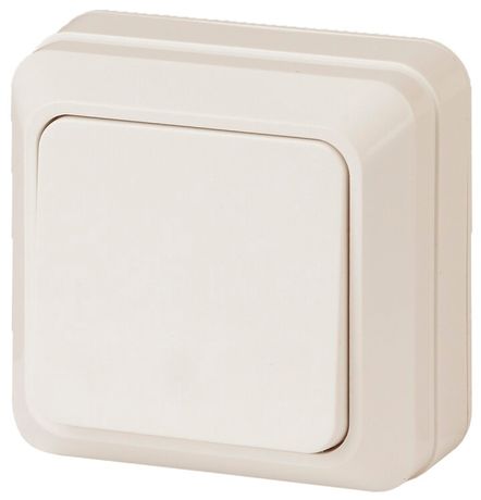 Выключатель 1-кл. ОП Quadro 10А IP20 2-101-02 250В сл. кость Intro Б0027632 ЭРА