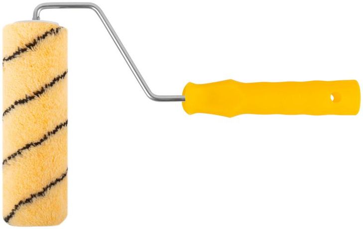 Валик полиакриловый беж. с черн. полоской d40/61мм; ворс 10.4мм 180мм FIT 01853 РОС