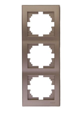 Рамка RAIN тройная вертикальная бронза матовая - 703-3131-153 LEZARD
