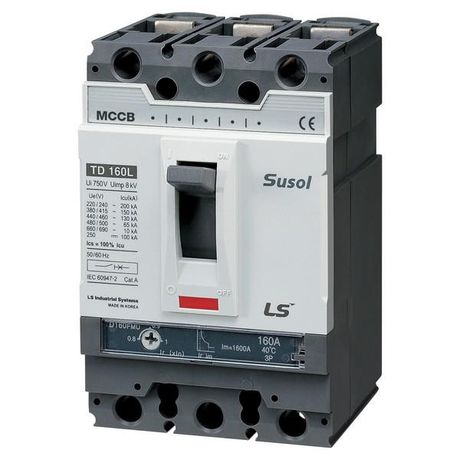 Автоматический выключатель TD160N (50kA) FMU 160A 3P3T | 0102015200 Lsis