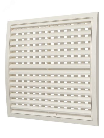 Решетка вентиляционная наружная регулируемая, из ASA пластика 350х350, цвет Слоновая кость - 3535РРПН Ivory ЭРА 18522