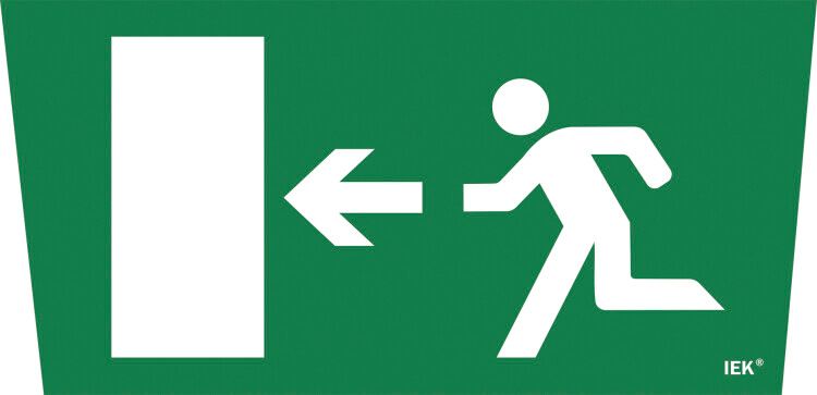 Пиктограмма (наклейка) "Выход/стрелка налево" ССА 5043 | LPC10-1-31-28-VNAL IEK
