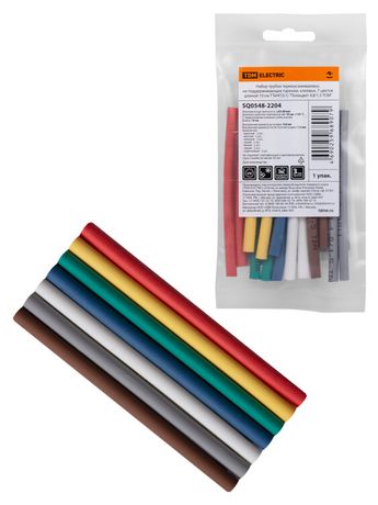 Набор трубок термоусаживаемых, клеевых ТТкНГ(3:1) "Полицвет 4,8/1,5 " | SQ0548-2204 TDM