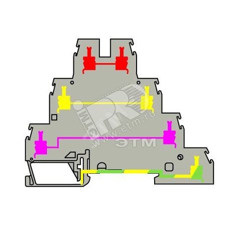 Клемма винтовая 4мм.кв D4/6.Т3 Р - 1SNA299684R0200 Тайко Электро (ОУЭО)