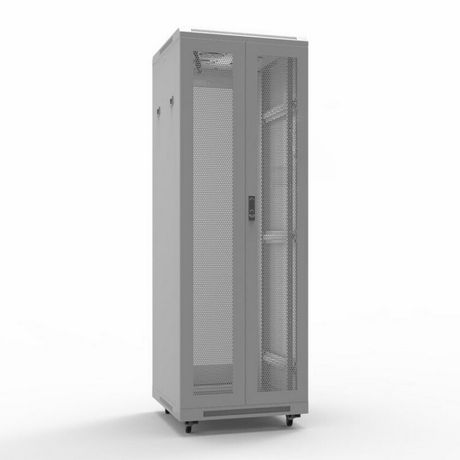 Шкаф напольный Standart 19дюйм 42U 600х800мм передн. и задн. распашные перфорир. двери RAL 7035 Rexant 04-2361 MEET