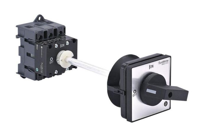 ЧЁРНОЙ выносной рукояткой на дин-рейке/плате | MSD63340B SE Выключатель-Разъединитель 3P 63A IP20 С APC