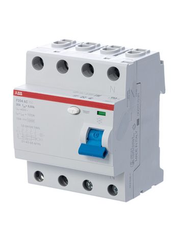 Выключатель дифференциальный (УЗО) F204 4п 63А 100мА тип AC | 2CSF204001R2630 ABB