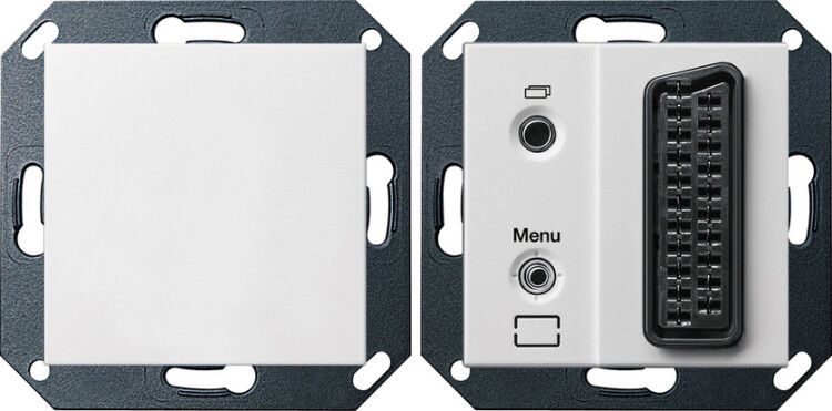 Бел глянц Шлюз TV-Gateway Gira S-55 261003