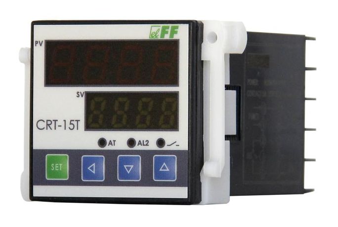 Регулятор температуры CRT-15T диап. температур от 0 до +400град.С ПИД ЖКИ индикация с выносным датчиком в компл. монтаж отверстие 45х45 F&F EA07.001.021 Евроавтоматика ФиФ